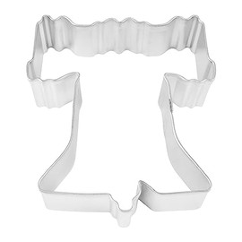 R&M Liberty Bell 3.25" Tinplated Cookie Cutter, Silver