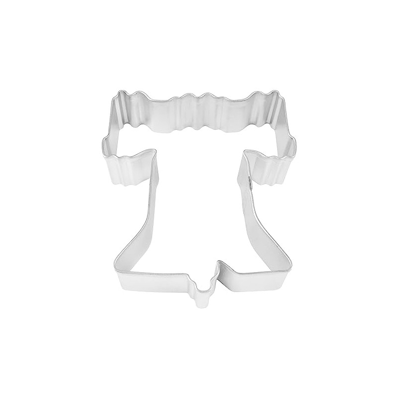 R&M Liberty Bell 3.25" Tinplated Cookie Cutter, Silver