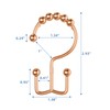 LBYOJKD Double Sided Shower Curtain Hooks with Smooth Gliding Roller