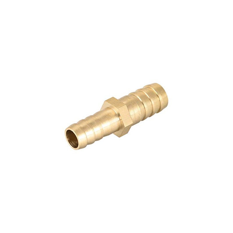 sourcing map Straight Brass Barb Fitting Reducer, Fit Hose ID