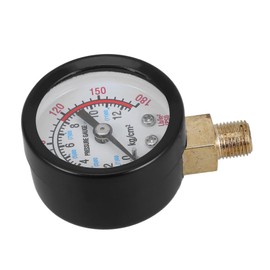 WOONEKY Air Pressure Gauge for Pneumatic Tools Industrial Quality 0-12kg Back Mount for Air Compressors and Tire Testing