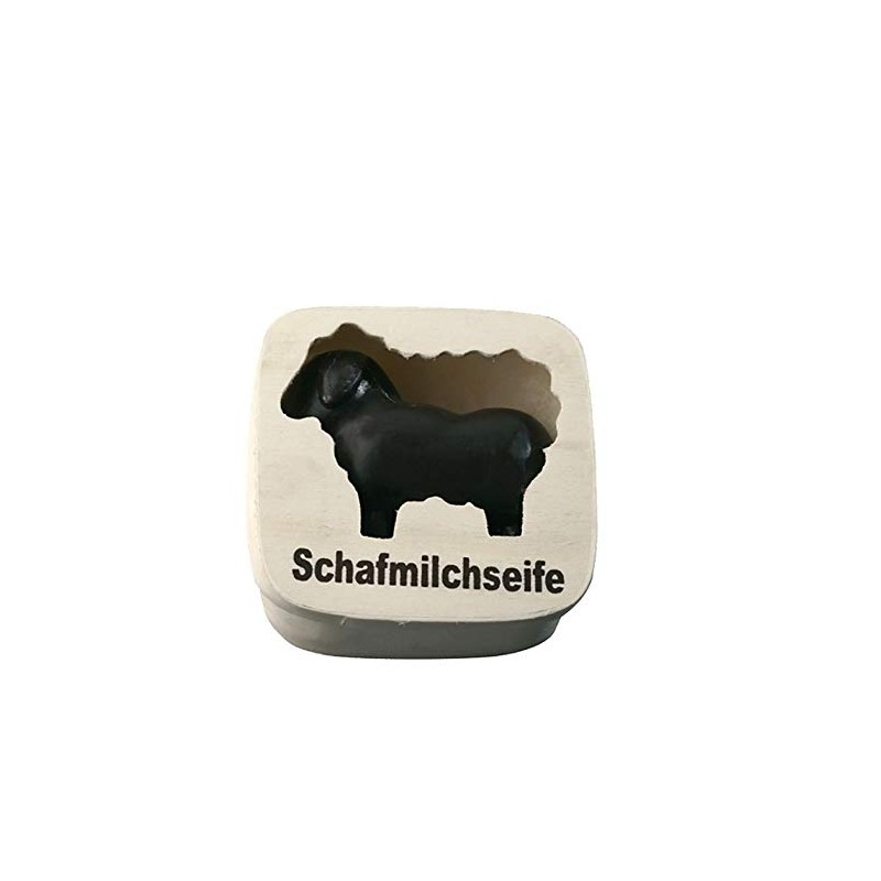 Saling Sheep's Milk Soap, Wooden Box Sheep, Black, 85 g