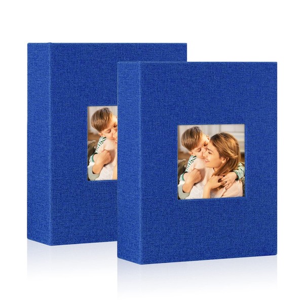 Lanpn Photo Albums 7x5 Pockets, Linen Slip in Top Loading
