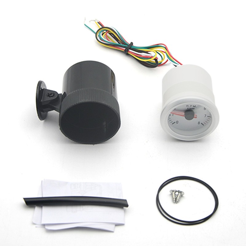 2 Inch 52mm LED Tachometer Gauge Car Digital Meter 0-8000RPM