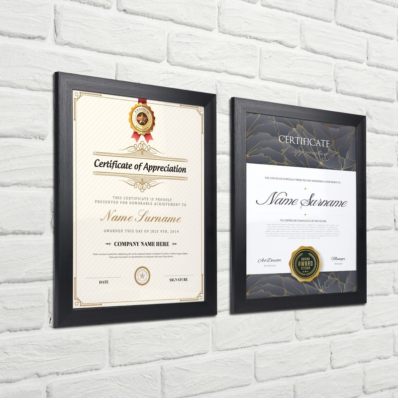 Giftgarden Black 8.5x11 Picture Frame Set of 12, Multi 8.5