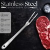Alpine Cuisine Stainless Steel Carving BBQ Fork 13.5in with Comfortable