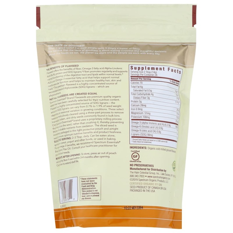 Spectrum Essentials - Organic Ground Premium Flaxseed - 14 oz