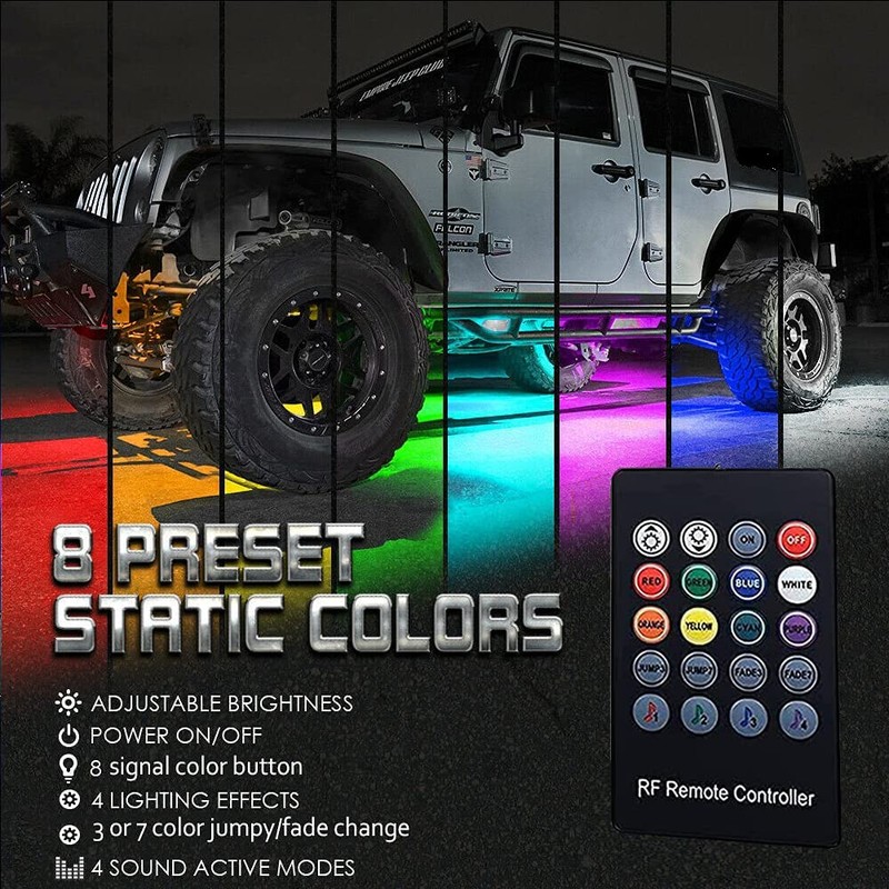 Car Underglow Lights, Yielinth Exterior LED Strip Lights with App