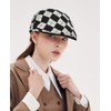 Wovanoo Newsboy Cap Plaid Print Flat Caps for Men Ivy