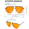 Orange Aviator Blue Light Blocking Glasses for Better Sleep -