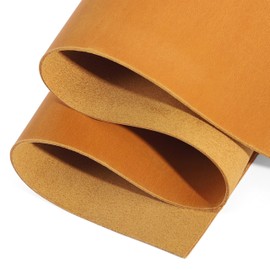 Shkira 12''X24'' Genuine Buckthorn Brown Leather Sheets for Crafts - Square 2.0MM Thick Genuine - Thick Cowhide Pieces Square - Leather Sheet for Arts