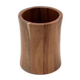 The Pretty Turtle Bamboo Kitchen Counter Utensil Crock Holder Caddy 6" x 5" (Acacia)