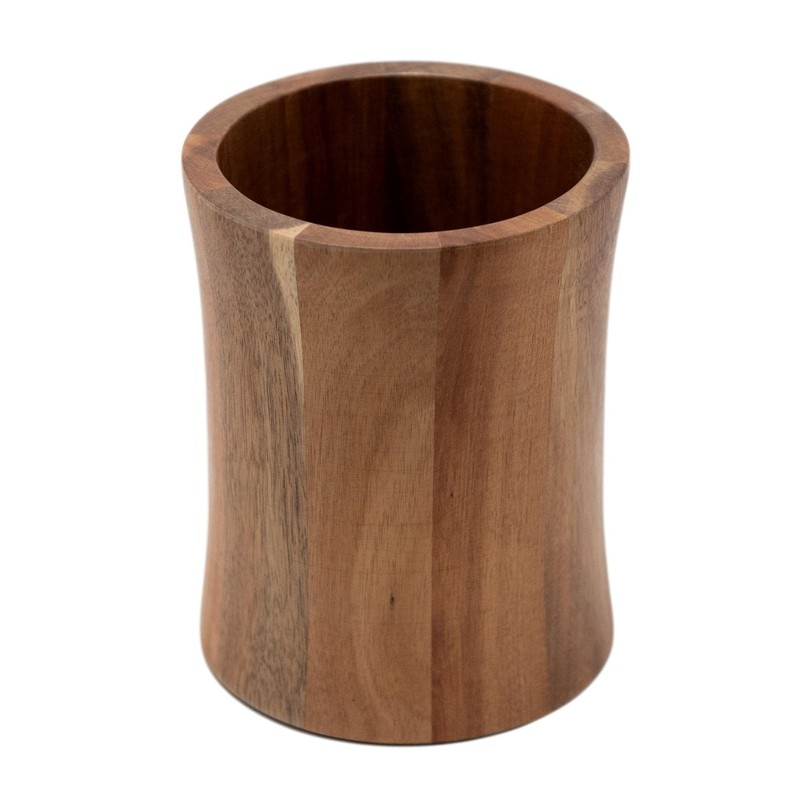 The Pretty Turtle Bamboo Kitchen Counter Utensil Crock Holder Caddy