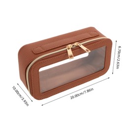 COLLBATH Clear PVC Makeup Bag Portable Travel Toiletry Organizer with Zipper Multi Compartment Design for Lightweight and Durable for Men and Women