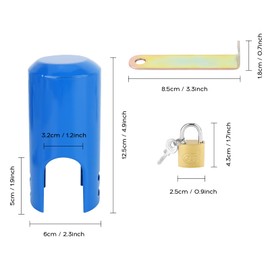 RUCUDIM Tap Lock, Tap Lock, Anti Theft Tap Lock, Outdoor Tap with Lock, Outdoor Tap Cover, Prevent Theft and Vandalism (Blue)
