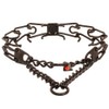 Herm Sprenger Black Stainless Steel Ultra-Plus Prong Collar with Center-Plate and Assembly chain - 3.2 mm x 23 inches