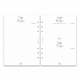 SinnWunder® 2024 Premium Calendar Inserts - Daily Calendar with 1 Day per Page - Size DIN A5 - VintageSinn