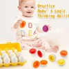 12pcs Kids Color Matching Egg Set Number Recognition Egg Pairing