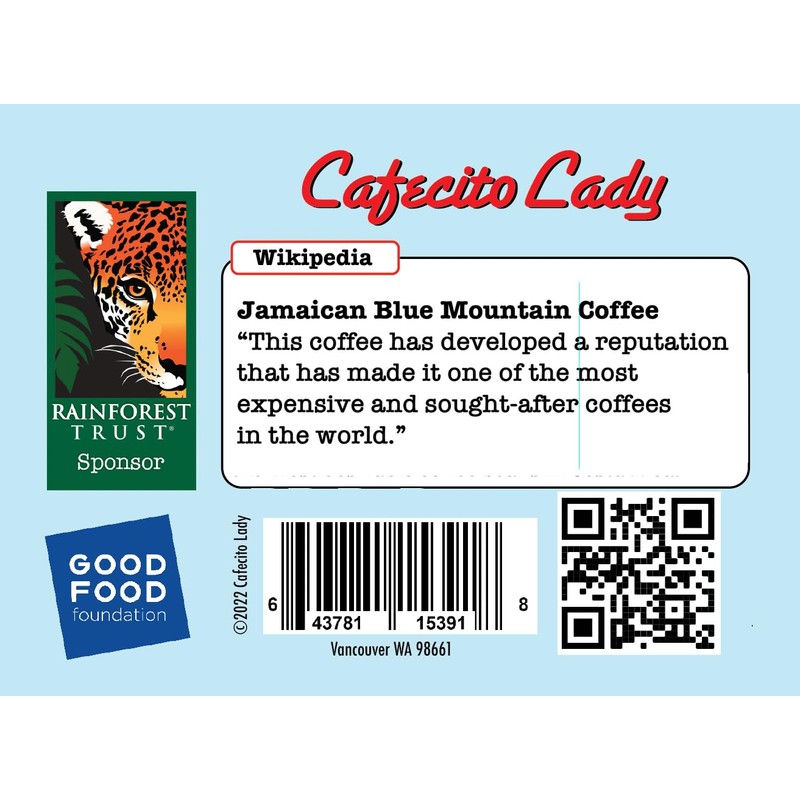 100% Jamaican Blue Mountain Italian Roast Coffee K-Cup Compatible -