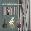 Bitray Curtain Tiebacks Gold Vintage Big Leaf Design Curtain Holdbacks