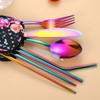 Travel Utensils,Reusable Silverware Set To Go Portable Cutlery Set with