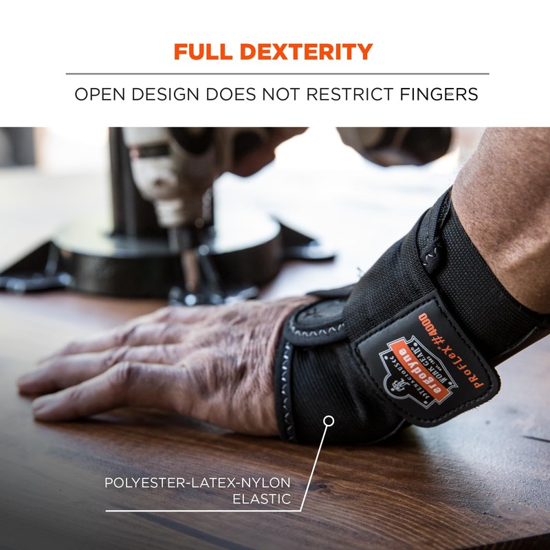 Ergodyne - 70004 ProFlex 4000 Single Strap Wrist Support, Black