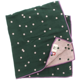 Tanaka Sangyo Imabari Towel, Hand Towel, BLT Towel, Multi-Towel, Dot, Made in Japan, Green, Approx. 19.7 x 19.7 inches (50 x 50