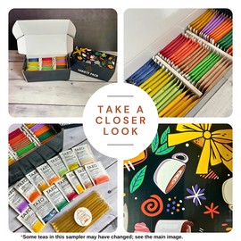 Tazo Tea Bags Variety Pack 56 Count – 14 Flavor Sampler with Honey Sticks Gift