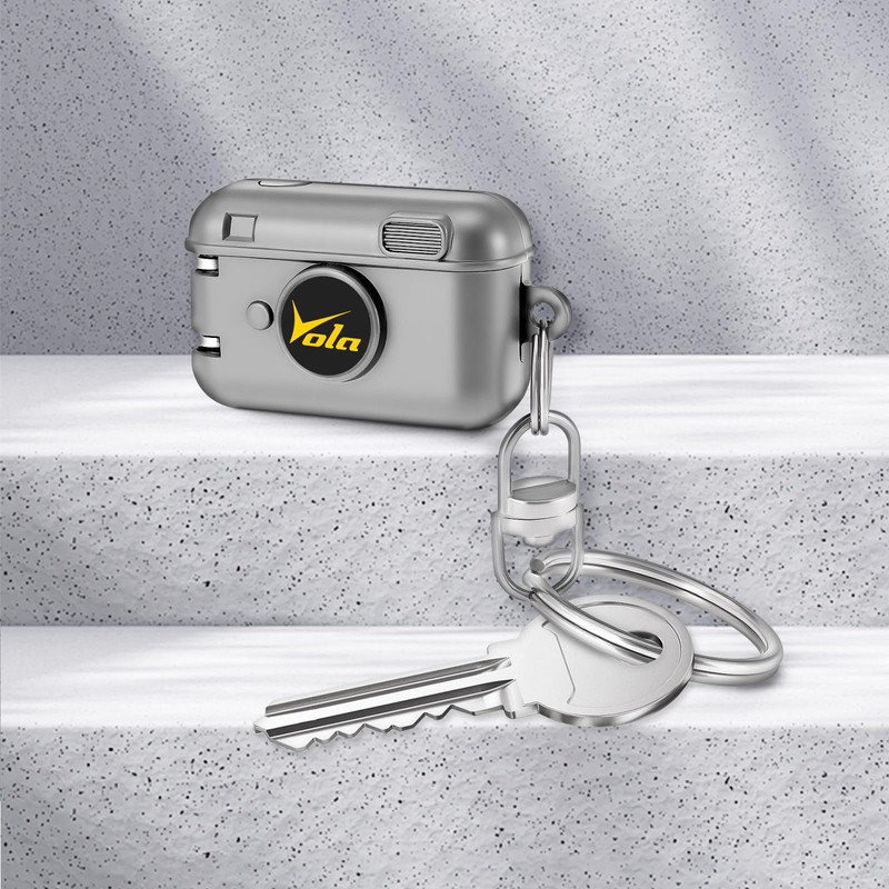 Vola Portable Folding Nail Clippers Travel Keychain Stainless Steel Silver