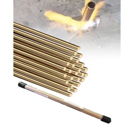 25 Rods Brazing Rods, Brass Solder, Brass Welding Rod for Oxyacetylene Gas Welding Brazing Copper Copper Alloy and Steel, Brass Rods for Crafts DIY 1/16" X 9.84"