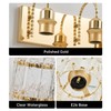 Azxgb Gold Vanity Lights 3 Lights with Water Ripple Glass