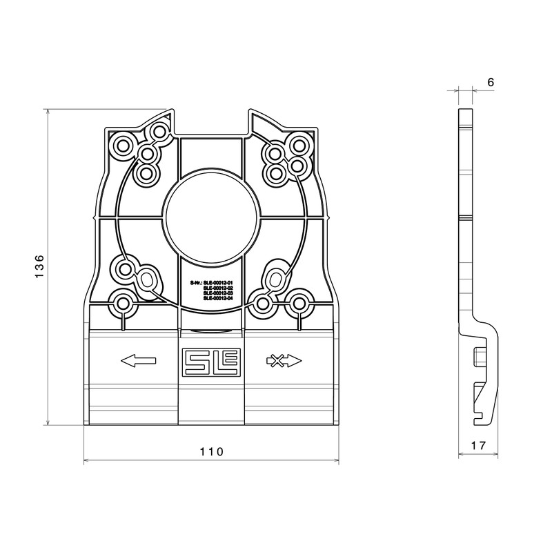 Professional Guide Rail Adapter for Hikoki M1808DA / M6ST for
