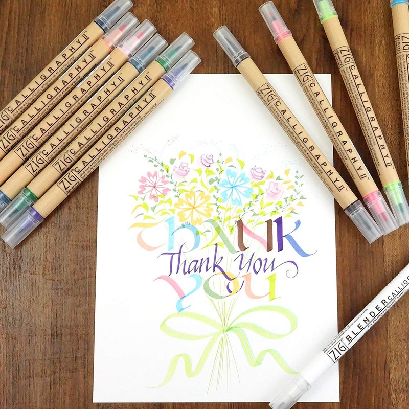 呉竹 水性ペン ZIG MS カリグラフィー II 12色 MS-3500/12V