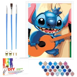 QDUODUO Painting by Numbers for Children, Junior and Adults Beginners, 40 x 50 cm, Large Cartoon Painting Craft Set with Canvas Brushes, Acrylic Pigment, DIY Painting Craft Kit for Boys Girls from 6