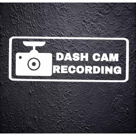 (3 pcs) Dash Cam Recording Sticker Dash Cam Video Bumper Waterproof Decal Vinyl