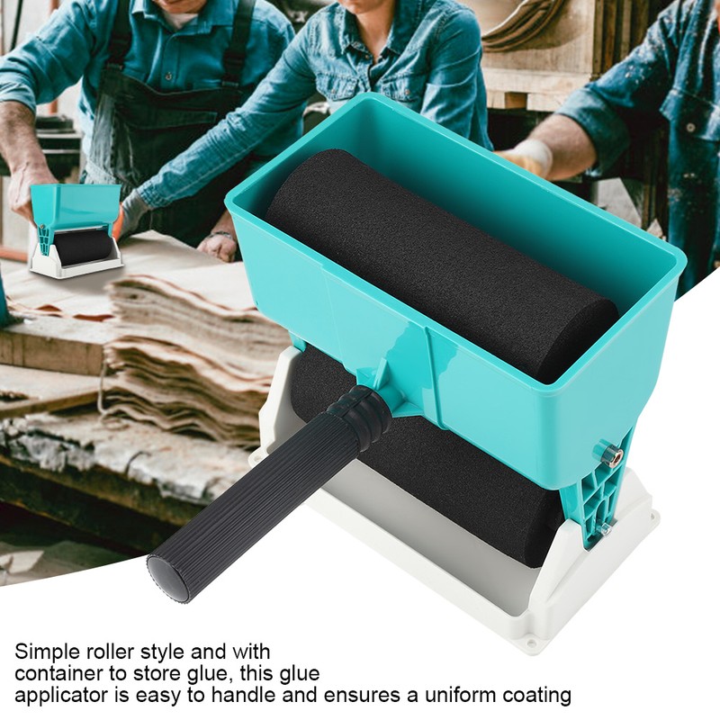 Portable Handheld Glue Applicator Roller Manual Gluer for Woodworking (6")