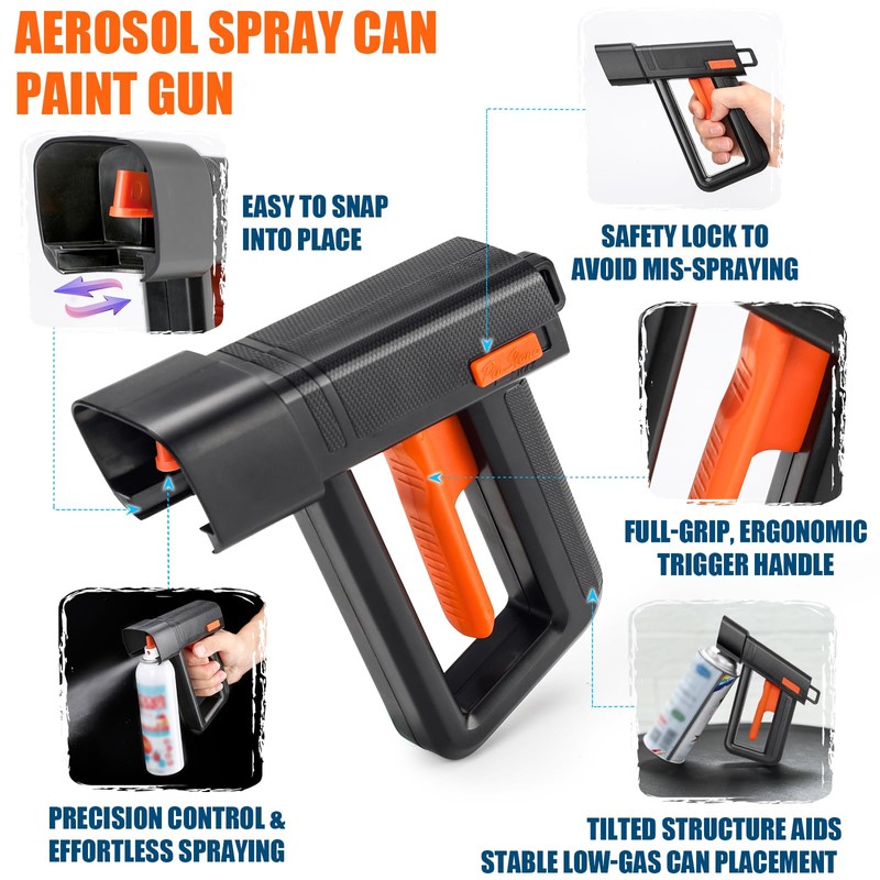 PinStone 1pc Spray Paint Gun, Spray Can Aerosol Trigger Handle