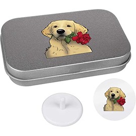 Azeeda 'Golden Retriever & Rose' Golf Markers Gift Set (GO00048199)