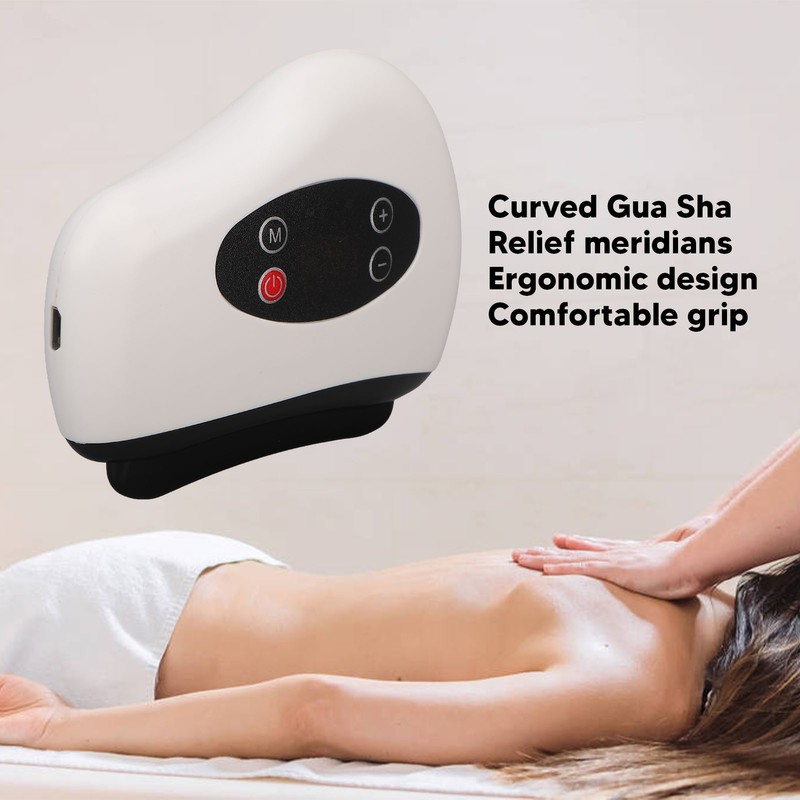 Electronic Facial Guasha Machine Heating Vibration 12 Levels Meridian Massage