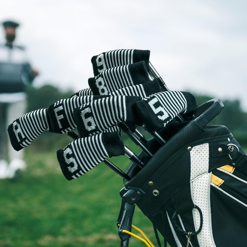 Gkandi Golf Iron Head Covers Value 10 Pack Stripes Knit
