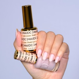 DND Gel DC Sheer Polish Set - 1 each of Gel Polish and Nail Polish, Fresh Linen, 0.5 Fl Oz