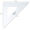 Graphoplex Set Square 45 ° 3 Straight Edges Transparent 26