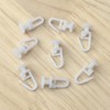 120 PCS White Plastic Curtain Hooks – Glider Hooks for