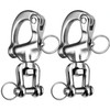 NECMETU Snap Shackle Sailing Halyard, 316 Stainless Steel Clevis Swivel