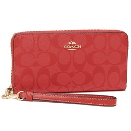 Coach Outlet Women's Long Wallet, Signature Miami Red, C4452 IMQRG