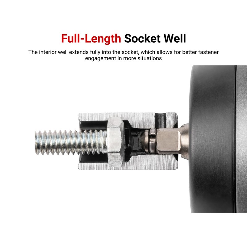 TEKTON 1/4 Inch Drive Shallow and Deep 6-Point Impact Socket