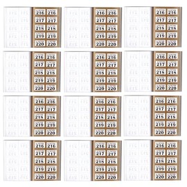 VISHCHIT 48 X Cloakroom/Raffle Tickets Book Brown - Numbered 1-1000 with Security Numbering Tombola Draw Fundraising Charity Events Prize Draw Lucky Draw - Bulk Buy