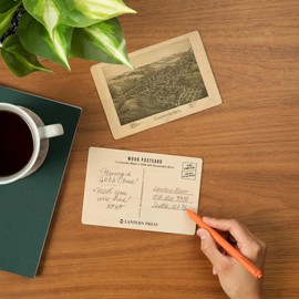 Mannington, West Virginia, Panoramic Map (4x6 Birch Wood Postcards, 2-Pack Stationary, Rustic Home Wall Decor)