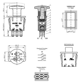 New 532174651 10AMP PTO Switch 430-798 Compatible with Scag 481687 483162 483957 Compatible with Ferris Snapper Simplicity 5022180 Compatible with Murray 6201316MA 94927MA Compatible with Rotary 13248