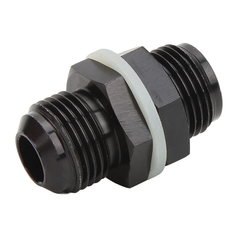 Fuel Cell Bulkhead Fitting with PTFE Washer Black Anodized 6061‑T6